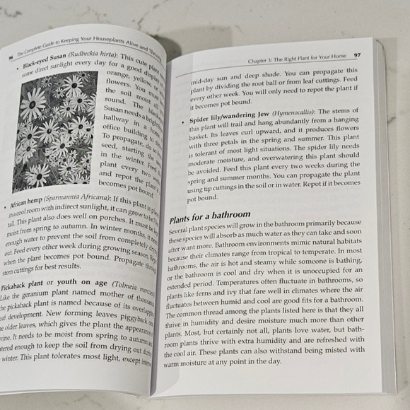 The Complete Guide to Keeping Your Houseplants Alive and Thriving Paperback Book - Picture 7 of 7